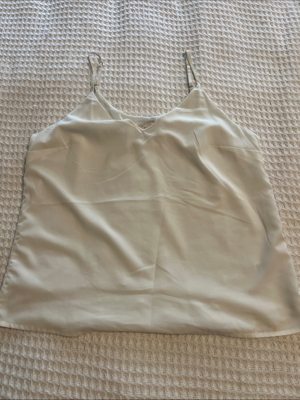a new day Cream Satin Camisole Tank Top